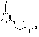 1-(4-氰基-2-吡啶基)-4-哌啶甲酸分子结构 (CAS 939986-83-1)