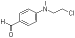 structure of CAS# 94-31-5, 4-((2-Chloroethyl)(methyl)amino)benzaldehyde