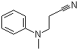 structure of CAS# 94-34-8, N-Cyanoethyl-N-methylaniline;3-(N-methylanilino)propiononitrile