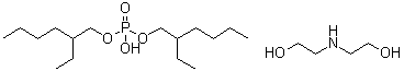 Phosphoric acid, bis(2-ethylhexyl) ester, compd. with 2,2'-iminobis[ethanol] (1:1) molecular structure (CAS 94023-03-7)