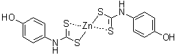 (4-Hydroxyphenyl)carbamodithioic acid zinc complex molecular structure (CAS 94023-60-6)