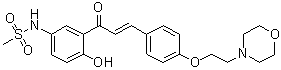 N-[4-羟基-3-[3-[4-[2-(4-吗啉基)乙氧基]苯基]-1-氧代-2-丙烯-1-基]苯基]甲烷磺酰胺分子结构 (CAS 94094-53-8)
