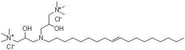3,3'-(9-Octadecenylimino)bis[2-hydroxy-N,N,N-trimethyl-1-propanaminium] dichloride molecular structure (CAS 94133-51-4)