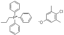 Triphenylpropylphosphonium salt with 4-chloro-3,5-dimethylphenol (1:1) molecular structure (CAS 94201-77-1)