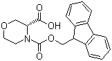 (3R)-3,4-Morpholinedicarboxylic acid 4-(9H-fluoren-9-ylmethyl) ester molecular structure (CAS 942153-03-9)