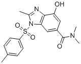 4-Hydroxy-N,N,2-trimethyl-1-[(4-methylphenyl)sulfonyl]-1H-benzimidazole-6-carboxamide molecular structure (CAS 942195-86-0)