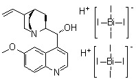(8alpha,9R)-6'-甲氧基-辛可宁-9-醇二[(T-4)-四碘铋酸盐]分子结构 (CAS 94233-33-7)