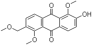 structure of CAS# 942609-65-6, 1,5,15-Tri-O-methylmorindol;2-Hydroxy-1,5-dimethoxy-6-(methoxymethyl)-9,10-anthracenedione