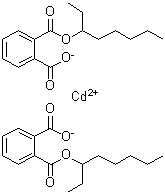 1,2-Benzenedicarboxylic acid mono(1-ethylhexyl) ester cadmium salt molecular structure (CAS 94275-93-1)