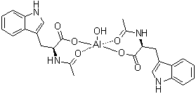 二(N-乙酰基-L-色氨酸)羟基铝分子结构 (CAS 94277-56-2)