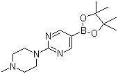 2-(4-甲基哌嗪)嘧啶-5-硼酸频哪醇酯分子结构 (CAS 942922-07-8)