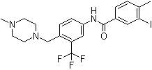 3-Iodo-4-methyl-N-[4-[(4-methyl-1-piperazinyl)methyl]-3-(trifluoromethyl)phenyl]benzamide molecular structure (CAS 943320-50-1)
