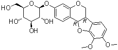 结构式 CAS# 94367-42-7, 9-O-甲基紫檀酚 3-O-葡糖苷