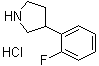 3-(2-Fluorophenyl)pyrrolidine hydrochloride molecular structure (CAS 943843-62-7)