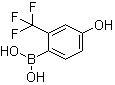 结构式 CAS# 943918-05-6, 4-羟基-2-(三氟甲基)苯硼酸