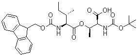 N-[(1,1-Dimethylethoxy)carbonyl]-O-[N-[(9H-fluoren-9-ylmethoxy)carbonyl]-L-isoleucyl]-L-threonine molecular structure (CAS 944283-27-6)