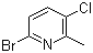 structure of CAS# 944317-27-5, 6-Bromo-3-chloro-2-methylpyridine