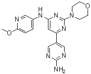 N6-(6-Methoxy-3-pyridinyl)-2-(4-morpholinyl)[4,5'-bipyrimidine]-2',6-diamine molecular structure (CAS 944396-88-7)