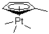 (Trimethyl)methylcyclopentadienylplatinum(IV) molecular structure (CAS 94442-22-5)