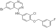 6-Bromo-N-[3-chloro-4-[(3-fluorophenyl)methoxy]phenyl]quinazolin-4-amine molecular structure (CAS 944549-41-1)