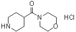structure of CAS# 94467-73-9, 4-(Morpholinocarbonyl)piperidine hydrochloride;Morpholino(piperidin-4-yl)methanone hydrochloride