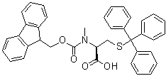 N-[(9H-Fluoren-9-ylmethoxy)carbonyl]-N-methyl-S-(triphenylmethyl)-L-cysteine molecular structure (CAS 944797-51-7)