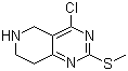 structure of CAS# 944902-03-8, 4-Chloro-5,6,7,8-tetrahydro-2-(methylthio)pyrido[4,3-d]pyrimidine