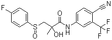 N-[4-Cyano-3-(trifluoromethyl)phenyl]-3-[(4-fluorophenyl)sulfinyl]-2-hydroxy-2-methylpropanamide molecular structure (CAS 945419-64-7)