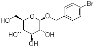 (4-Bromophenyl)methyl-beta-D-glucopyranoside molecular structure (CAS 945675-82-1)