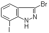 3-Bromo-7-iodo-1H-indazole molecular structure (CAS 945761-95-5)