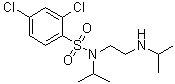 structure of CAS# 946387-07-1, 2,4-Dichloro-N-(1-methylethyl)-N-[2-[(1-methylethyl)amino]ethyl]benzenesulfonamide;RN 1734
