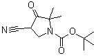 4-Cyano-2,2-dimethyl-3-oxo-1-pyrrolidinecarboxylic acid 1,1-dimethylethyl ester molecular structure (CAS 946497-94-5)