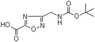 3-[[[(tert-Butoxy)carbonyl]amino]methyl]-1,2,4-oxadiazole-5-carboxylic acid molecular structure (CAS 946667-81-8)