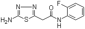 5-Amino-N-(2-fluorophenyl)-1,3,4-thiadiazole-2-acetamide molecular structure (CAS 946774-26-1)