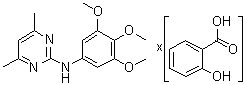 4,6-二甲基-N-(3,4,5-三甲氧基苯基)-2-嘧啶胺水杨酸盐分子结构 (CAS 94696-72-7)