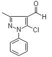 5-氯-3-甲基-1-苯基吡唑-4-甲醛分子结构 (CAS 947-95-5)