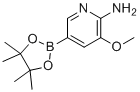 3-Methoxy-5-(4,4,5,5-tetramethyl-1,3,2-dioxaborolan-2-yl)pyridin-2-amine molecular structure (CAS 947249-19-6)