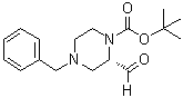 tert-Butyl (2S)-4-benzyl-2-formylpiperazine-1-carboxylate molecular structure (CAS 947275-36-7)