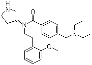 structure of CAS# 947303-87-9, PF 429242;4-[(Diethylamino)methyl]-N-[2-(2-methoxyphenyl)ethyl]-N-(3R)-3-pyrrolidinylbenzamide