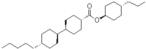 (trans,trans)-4'-Pentyl-[1,1'-bicyclohexyl]-4-carboxylic acid trans-4-propylcyclohexyl ester molecular structure (CAS 94732-93-1)