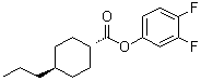 trans-4-Propylcyclohexanecarboxylic acid 3,4-difluorophenyl ester molecular structure (CAS 94737-80-1)