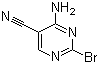 结构式 CAS# 94741-70-5, 2-溴-4-氨基-5-氰基嘧啶