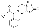 5-[2-Cyclopropyl-1-(2-fluorophenyl)-2-oxoethyl]-5,6,7,7a-tetrahydro-7a-hydroxythieno[3,2-c]pyridin-2(4H)-one molecular structure (CAS 947502-66-1)