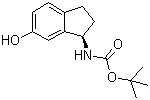 N-[(1R)-2,3-Dihydro-6-hydroxy-1H-inden-1-yl]carbamic acid tert-butyl ester molecular structure (CAS 947674-87-5)