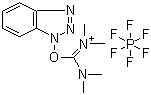 2-(1H-Benzotriazole-1-yl)-1,1,3,3-tetramethyluronium hexafluorophosphate molecular structure (CAS 94790-37-1)