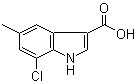 结构式 CAS# 948581-64-4, 7-氯-5-甲基-1H-吲哚-3-羧酸