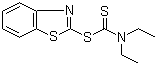 结构式 CAS# 95-30-7, 二乙基二硫代氨基甲酸 2-苯并噻唑酯