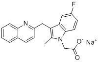 Timapiprant sodium molecular structure (CAS 950688-14-9)