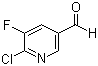 6-氯-5-氟-3-吡啶甲醛分子结构 (CAS 950691-52-8)