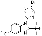 1-(5-溴-2-吡嗪基)-5-甲氧基-2-(三氟甲基)-1H-苯并咪唑分子结构 (CAS 950845-98-4)
